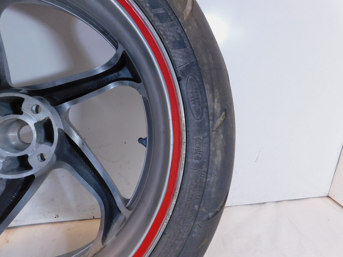 2004-2008 Honda Interceptor 800 VFR800 VFR800A ABS Silver Rear Wheel Rim & Tire - C3 Cycle