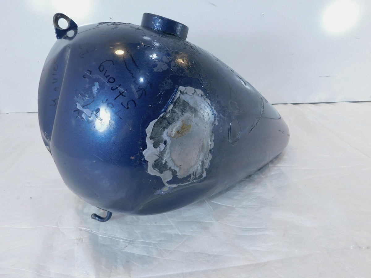 1977-1985 Harley Davidson FX & FXE Shovelhead Blue Left Fuel Gas Petrol Tank - C3 Cycle