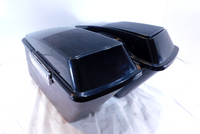 Harley Davidson Electra Glide Gray/Black Right & Left Saddlebags with Speakers - C3 Cycle