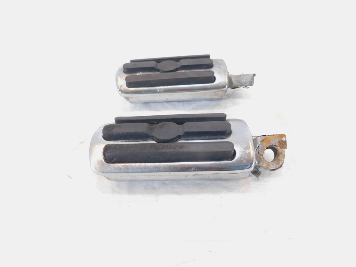 Pair Harley Touring FXR Dyna Sportster & Softail Black ISO Peg Footpeg Footrests - C3 Cycle