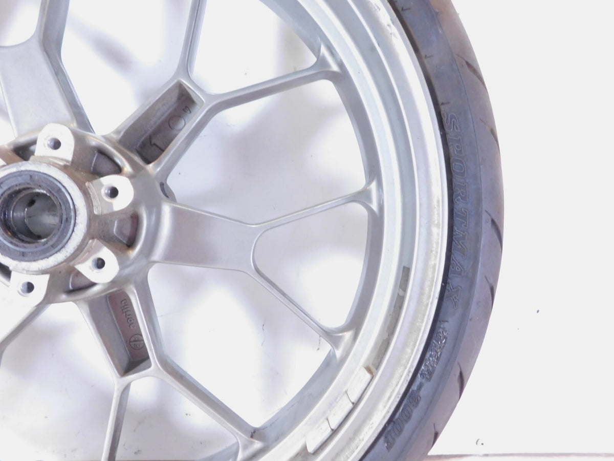 Aprilia Mana 850 GT & Shiver 750 SL750 Silver Front Wheel Rim Tire 854791 - Bent - C3 Cycle