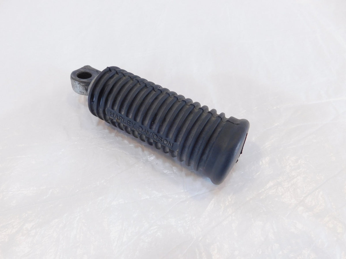 Harley Touring FXR Dyna Sportster & Softail Single Black Rubber Footpeg Footrest - C3 Cycle