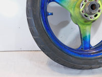 2000-2005 Kawasaki ZR-750 ZR750 ZR-7S ZR-7 ZR7 Green Front Wheel Rim & Tire - C3 Cycle