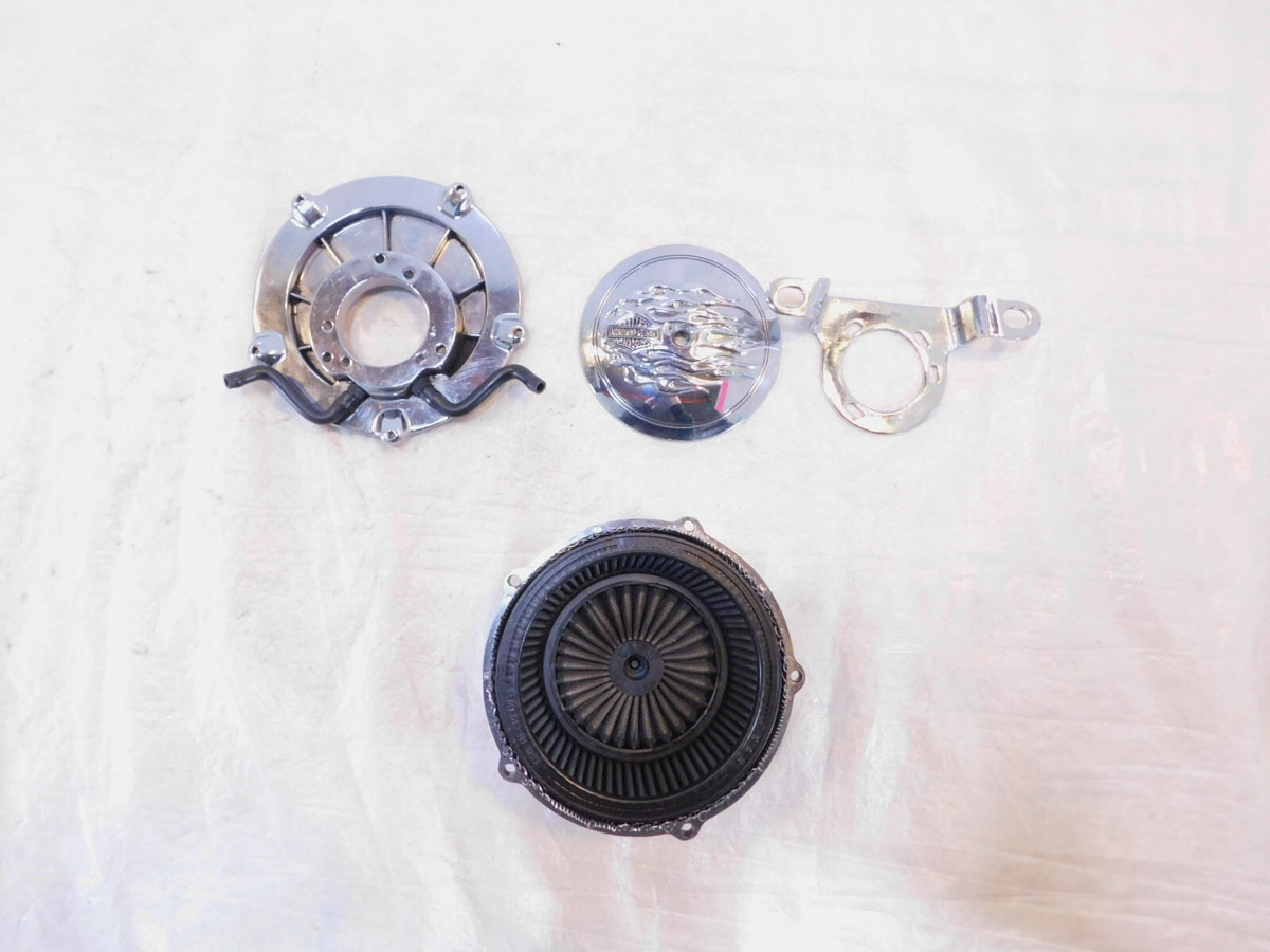 Harley Davidson Electra Glide Dyna & Softail Chrome Air Intake Filter Cleaner - C3 Cycle
