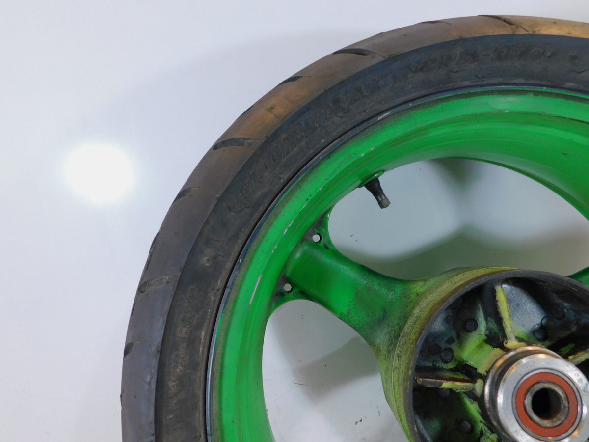 2000-2005 Kawasaki ZR-750 ZR750 ZR-7S ZR-7 ZR7 Green Rear Wheel Rim & Tire - C3 Cycle