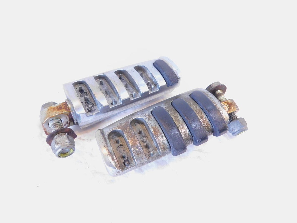 Harley Davidson FXR Softail Dyna & Sportster Chrome & Rubber Footpeg Footrests - C3 Cycle