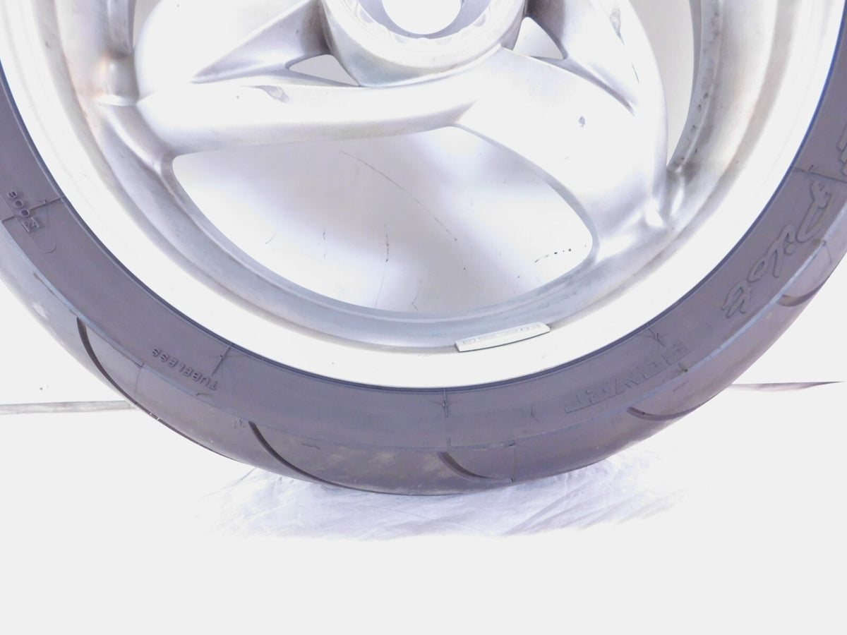 2001-2005 BMW F650CS F650 CS Scarver Silver Rear Rim Wheel & Tire - 36317681009 - C3 Cycle