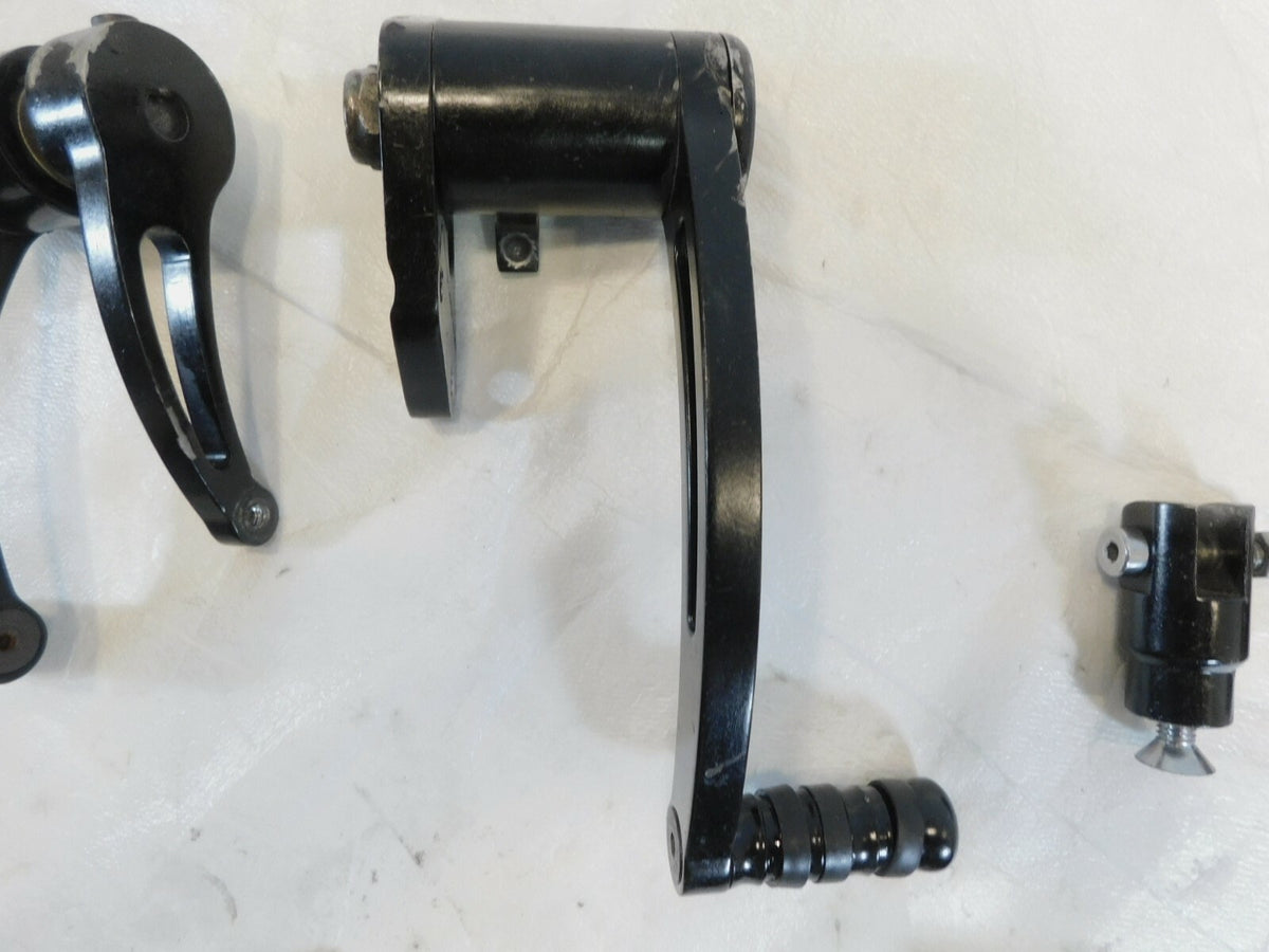 Harley Davidson EVO Softail Custom Fit Black Billet Forward Control Pedals Set - C3 Cycle