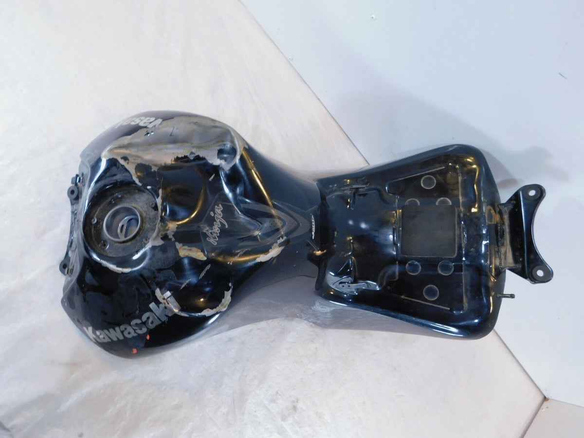 2007 07 Kawasaki Ninja ZX-14 ZX1400 Black Gas Petrol Fuel Tank Reservoir - Parts - C3 Cycle