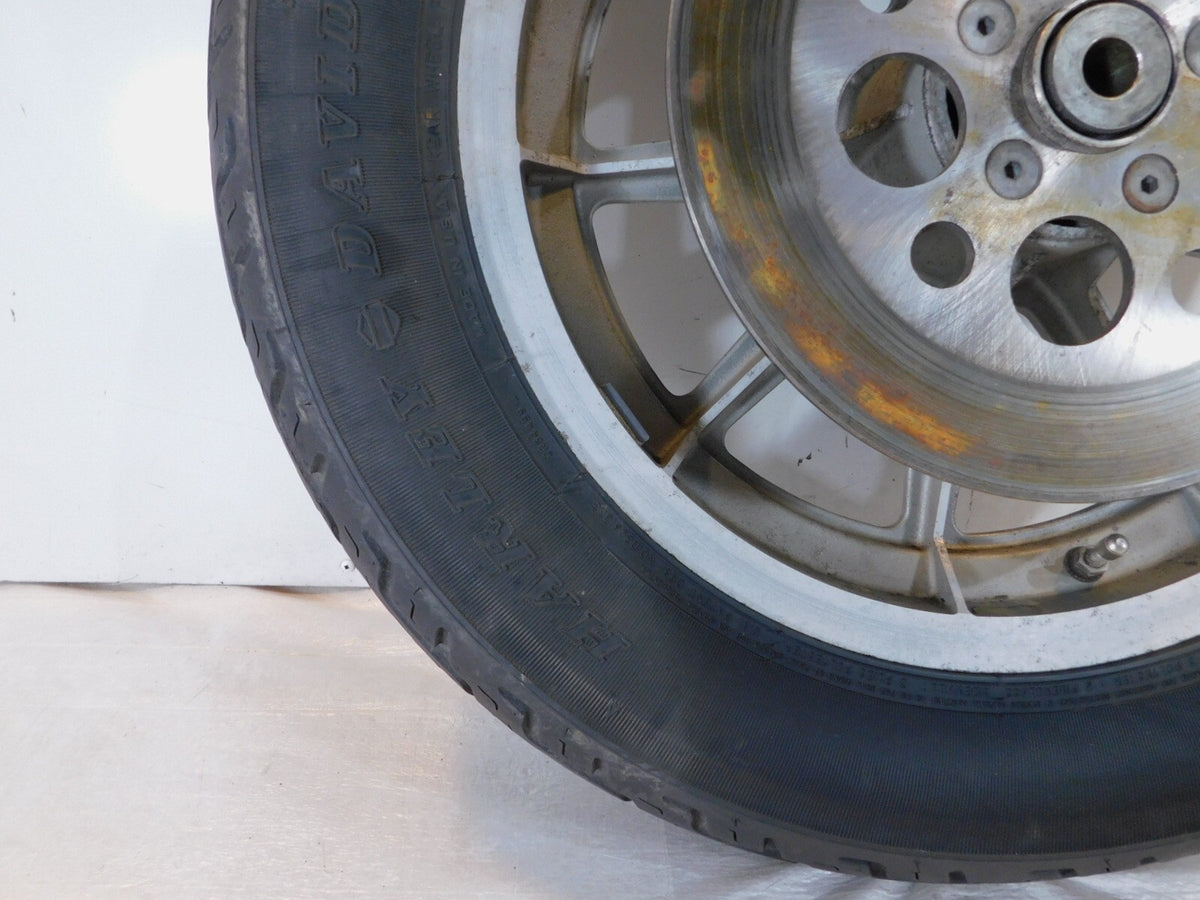 1983-1985 Harley Davidson XLH 1000 Ironhead Sportster Silver Rear Wheel Rim Tire - C3 Cycle