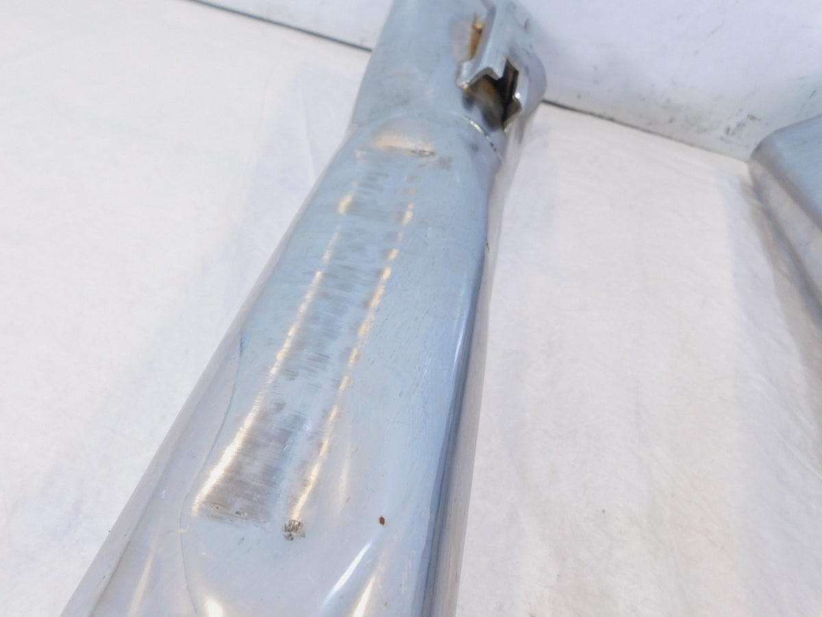 Harley Road King Electra Glide Chrome Left & Right Exhaust Pipe Mufflers - Dents - C3 Cycle