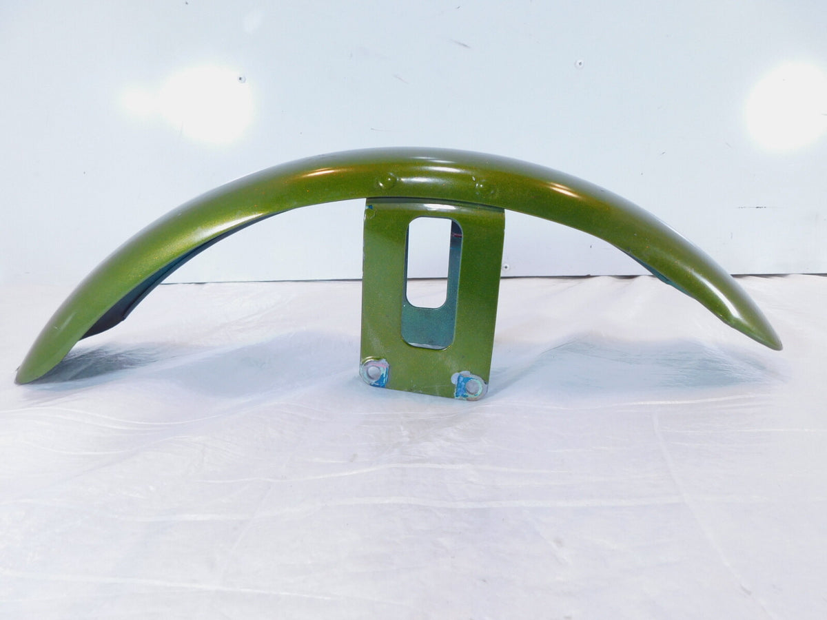 Bent Harley Davidson Sportster XL XLH 883 & 1200 Green Front Wheel Cover Fender - C3 Cycle