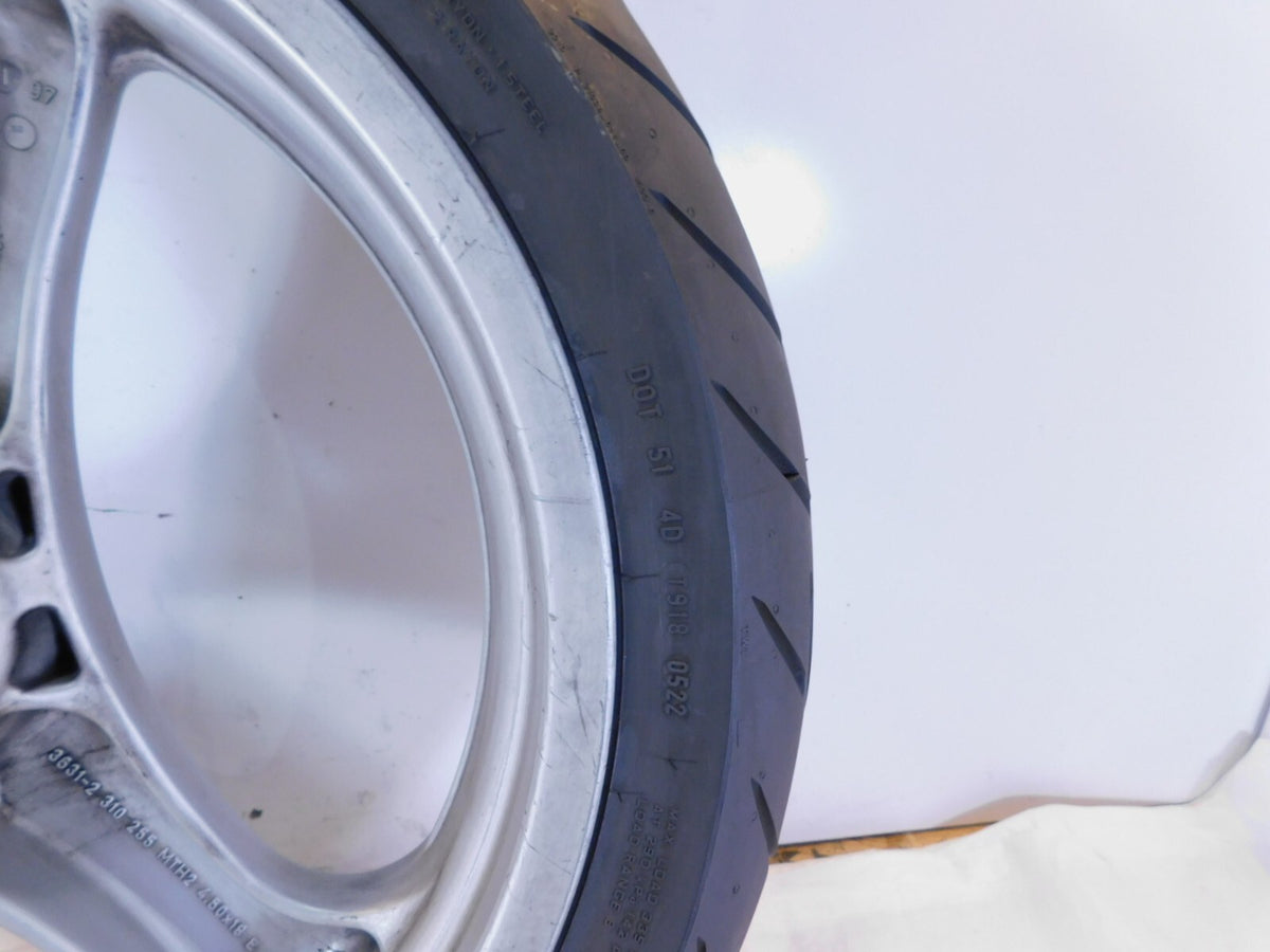 BMW K1 K1100LT R1100R R1100RT R1100RS & R850R Cast Silver Rear Wheel Rim & Tire - C3 Cycle