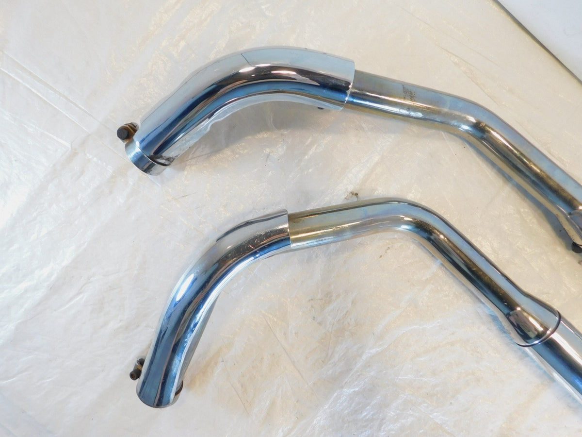 1973 Harley Davidson Sportster 900 & 1000 Chrome Exhaust System Pipes & Mufflers - C3 Cycle
