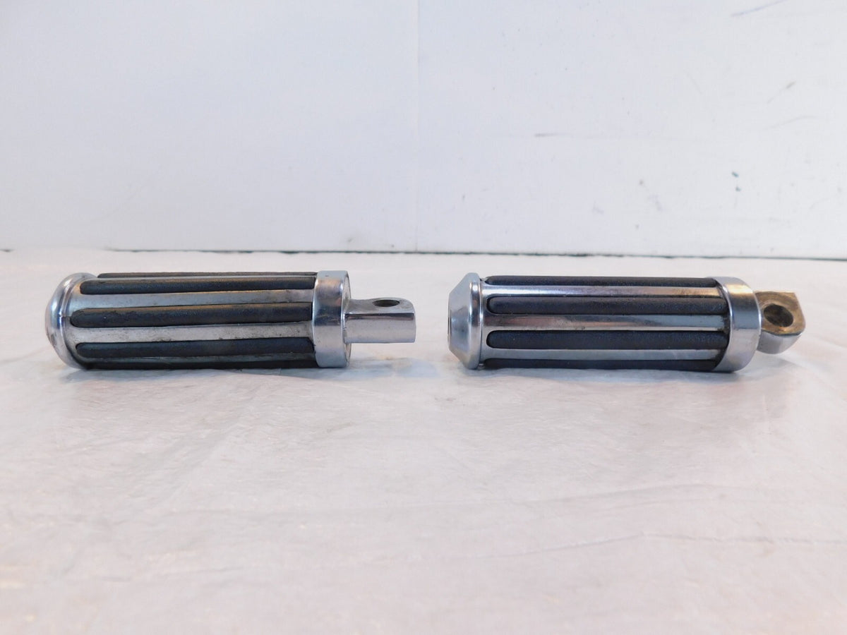 Pair Harley Touring FXR Dyna Sportster & Softail Black ISO Peg Footpeg Footrests - C3 Cycle