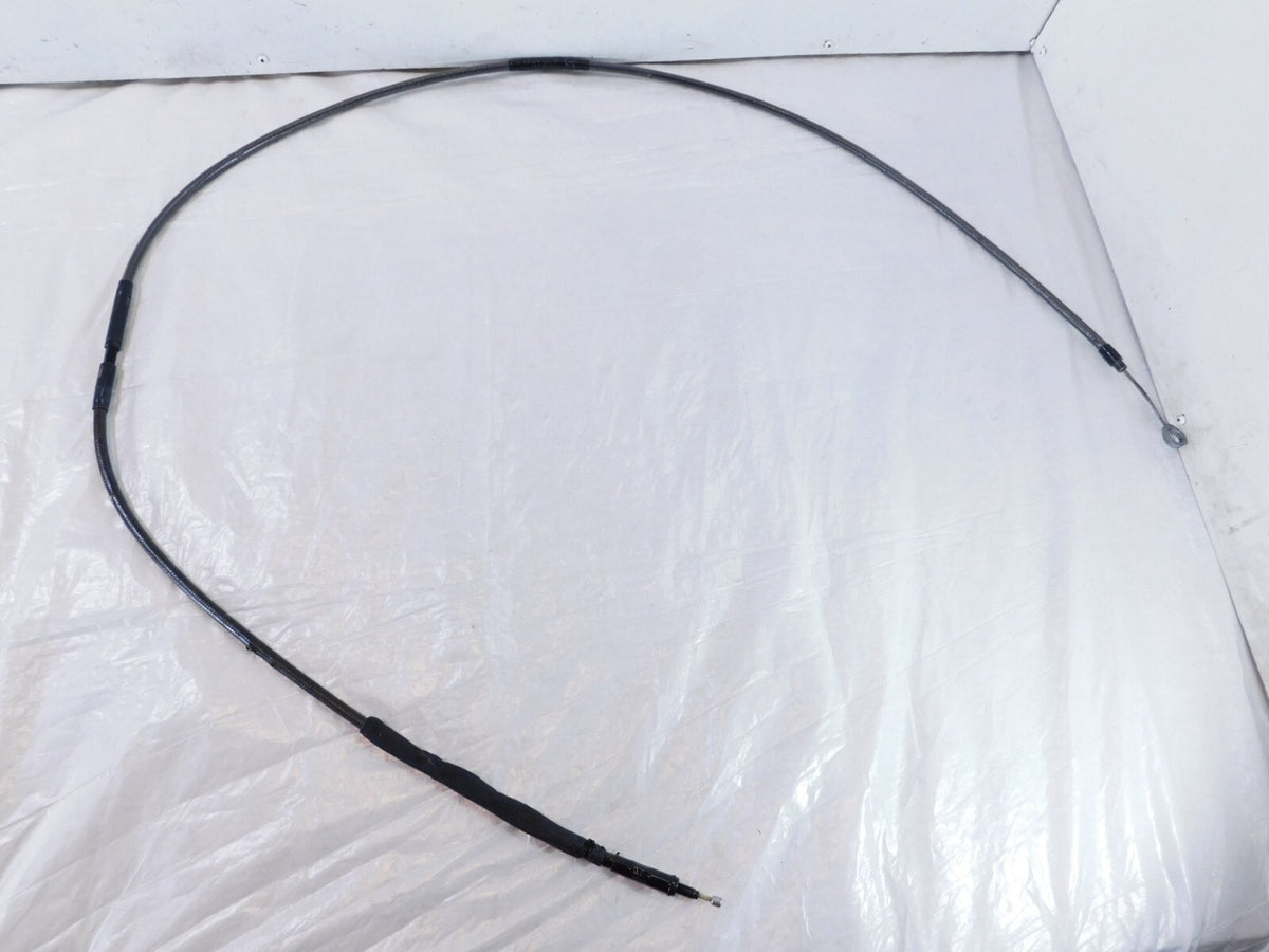 Harley Touring Road King Electra Street Glide Black Braided Clutch Cable Line - C3 Cycle