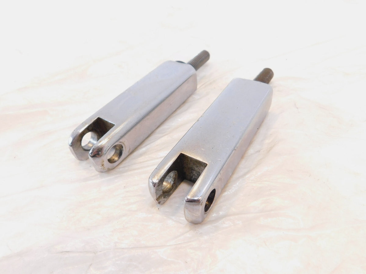 Harley EVO FXR EVO Dyna Chrome Front Highway Footpeg Peg Mount Clevis Brackets - C3 Cycle