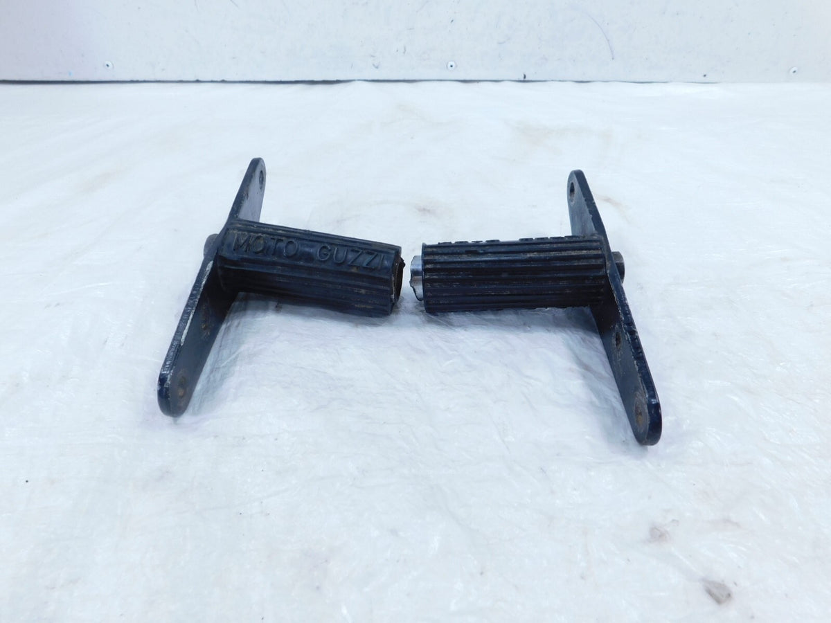 1976 76 Moto Guzzi Convert I V1000 Left/Right Rear Passenger Footrest Foot Pegs - C3 Cycle