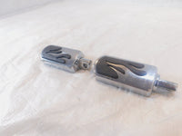 Pair Harley Touring FXR Dyna Sportster & Softail Black ISO Peg Footpeg Footrests - C3 Cycle