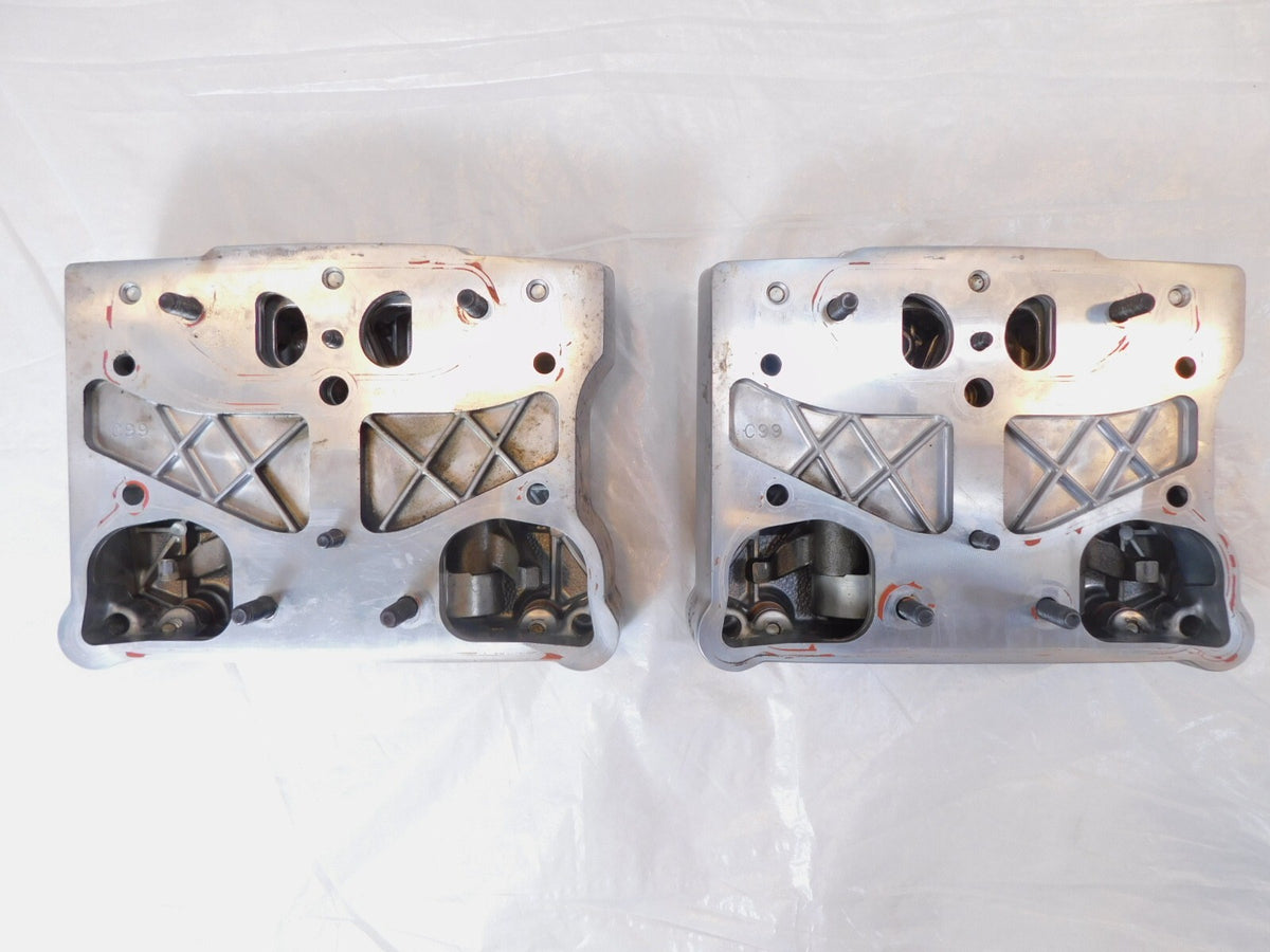 Harley Polished Twin Cam Touring Dyna Softail Cylinder Head Rocker Boxes & Arms - C3 Cycle
