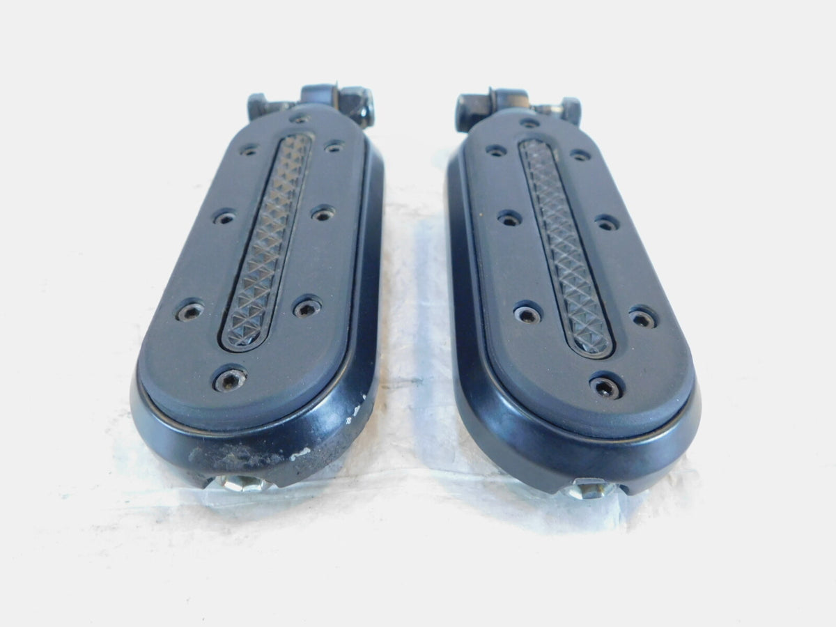 Harley Davidson Touring FXR Dyna Sportster & Softail Black Footpegs Footrests - C3 Cycle