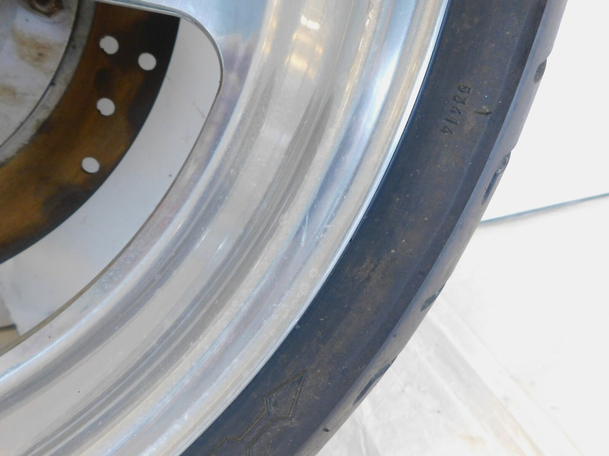 1995 & 1996 Buell M2 Thunderbolt Marchesini Silver Front Wheel Rim & Tire - C3 Cycle