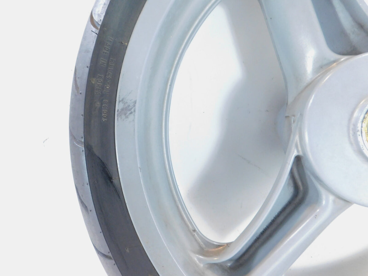 2002 MZ Skorpion Tour MZ660 660cc Cast Silver Front Wheel Rim 17"x3" -Bent