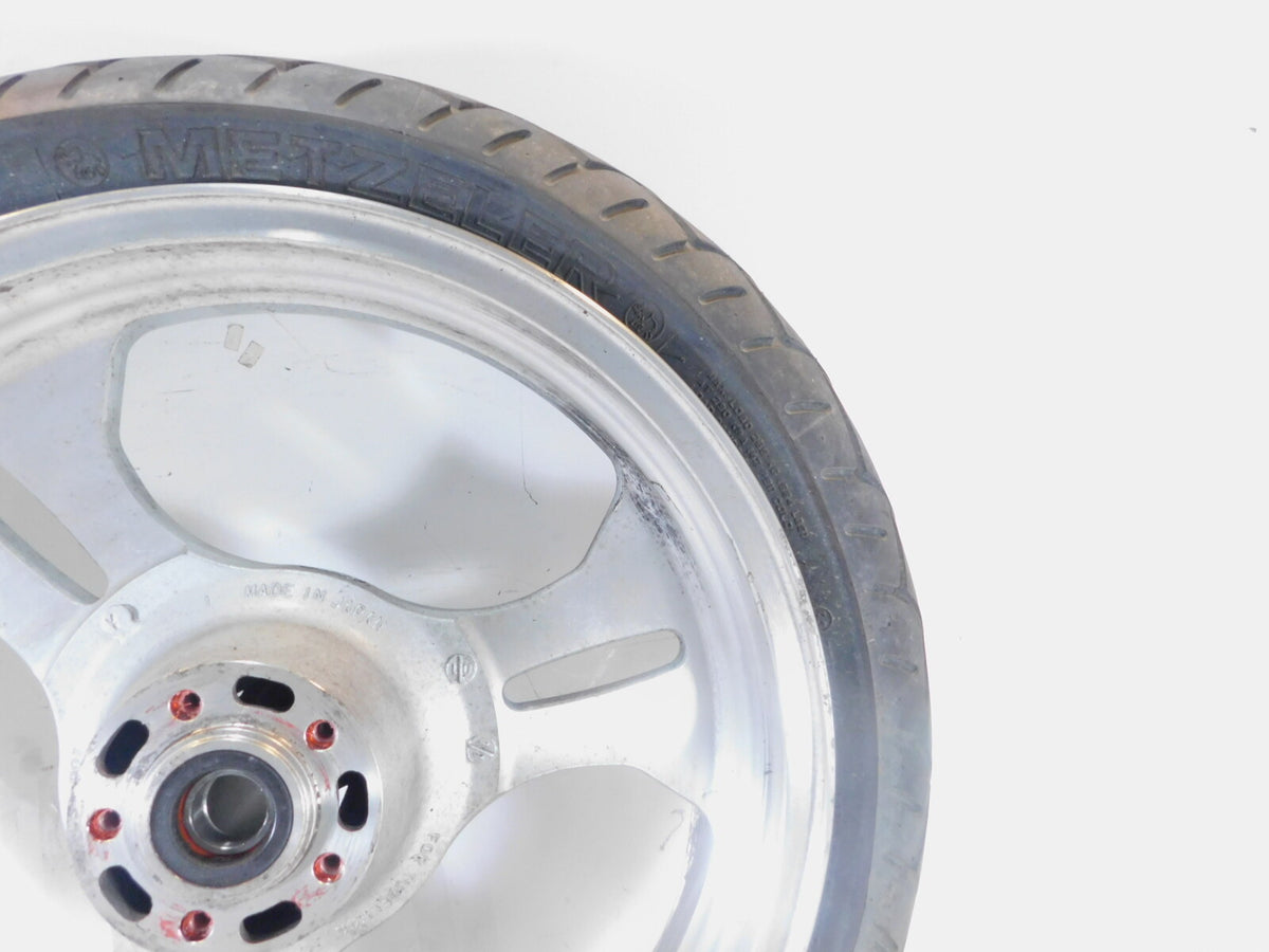 02-03 Kawasaki Vulcan 1500 VN1500 Mean Streak Front Silver Wheel Rim -For Parts - C3 Cycle