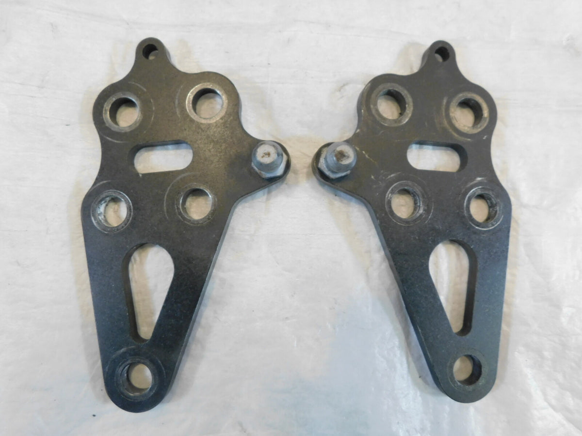 Pair Black 2008-2016 Polaris Victory Vision Engine Motor Mount Rear Brackets - C3 Cycle