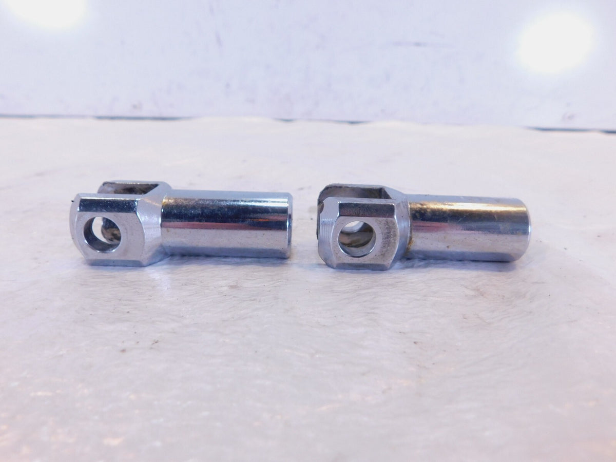 Harley Davidson Softail Chrome Passenger Footpeg Peg Bracket Mount Supports Pair - C3 Cycle