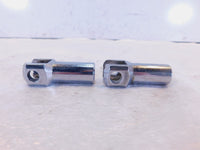 Harley Davidson Softail Chrome Passenger Footpeg Peg Bracket Mount Supports Pair - C3 Cycle