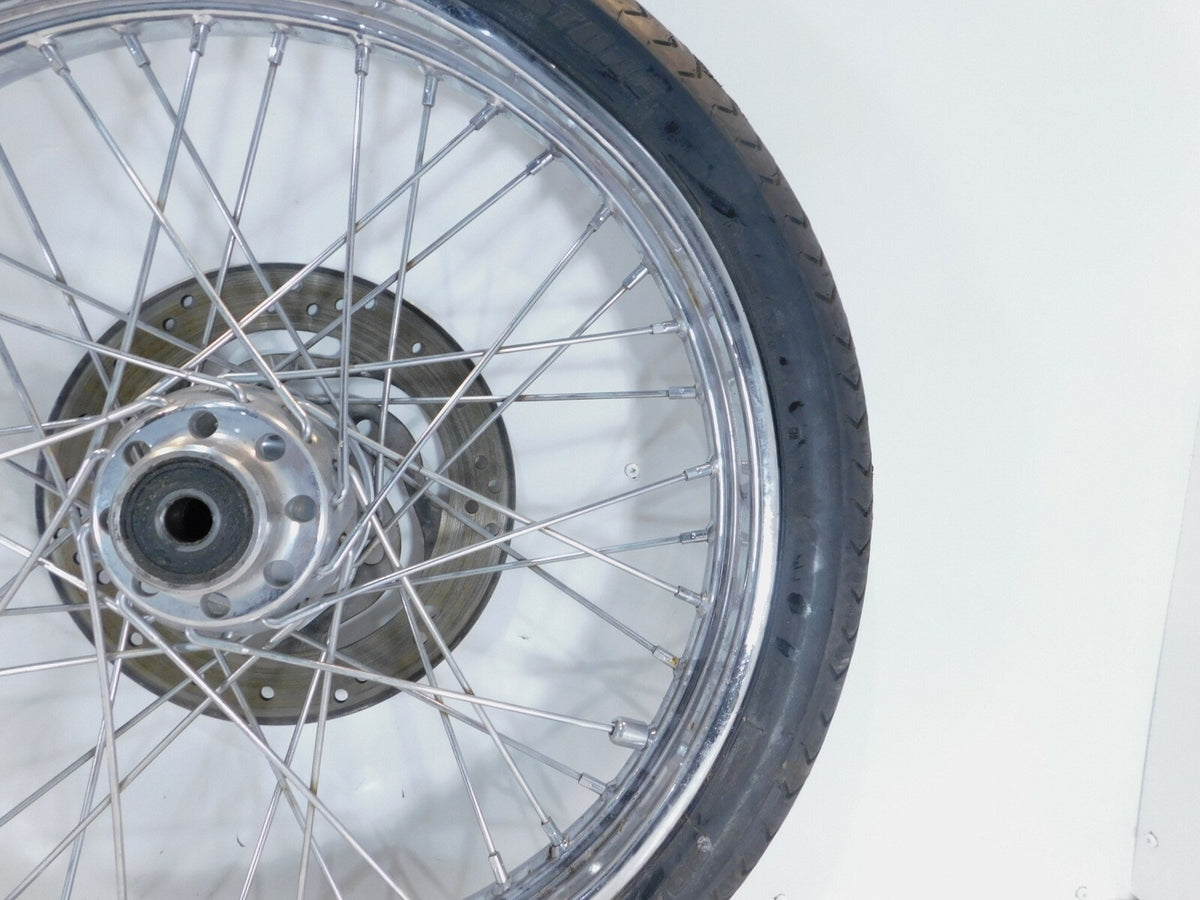 Bent Harley Davidson Softail Night Train & Deuce 21" Laced Front Wheel Rim Tire - C3 Cycle