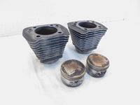 Pair Harley Sportster 1200 Black Engine Cylinder Barrel Jugs & Pistons - Rust - C3 Cycle