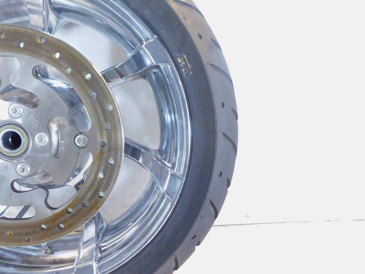 Harley Screamin Eagle CVO Street Glide & Road King Chrome Rear Wheel Rim & Tire - C3 Cycle