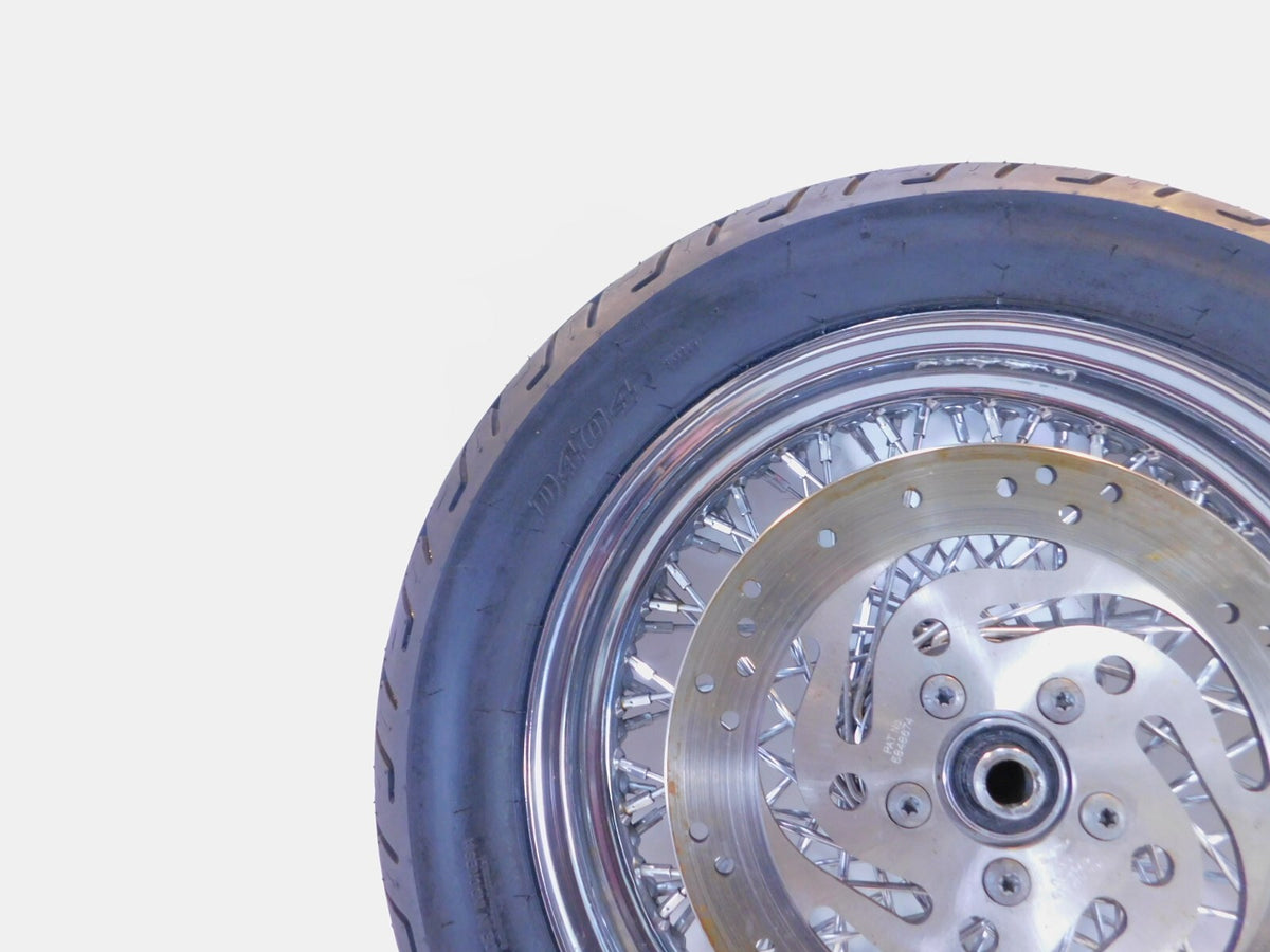 Harley Davidson Softail Sportster 883 & 1200 & FXR Laced Rear Wheel Rim w/ Tire - C3 Cycle