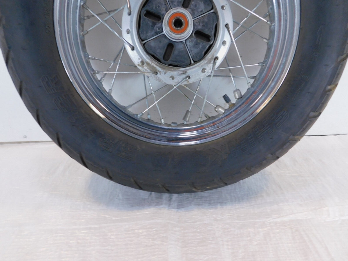 1996-2000 Honda Rebel CMX250 CMX250C Rear Spoked Wheel Rim & Hub 2.75x15 -Bent - C3 Cycle