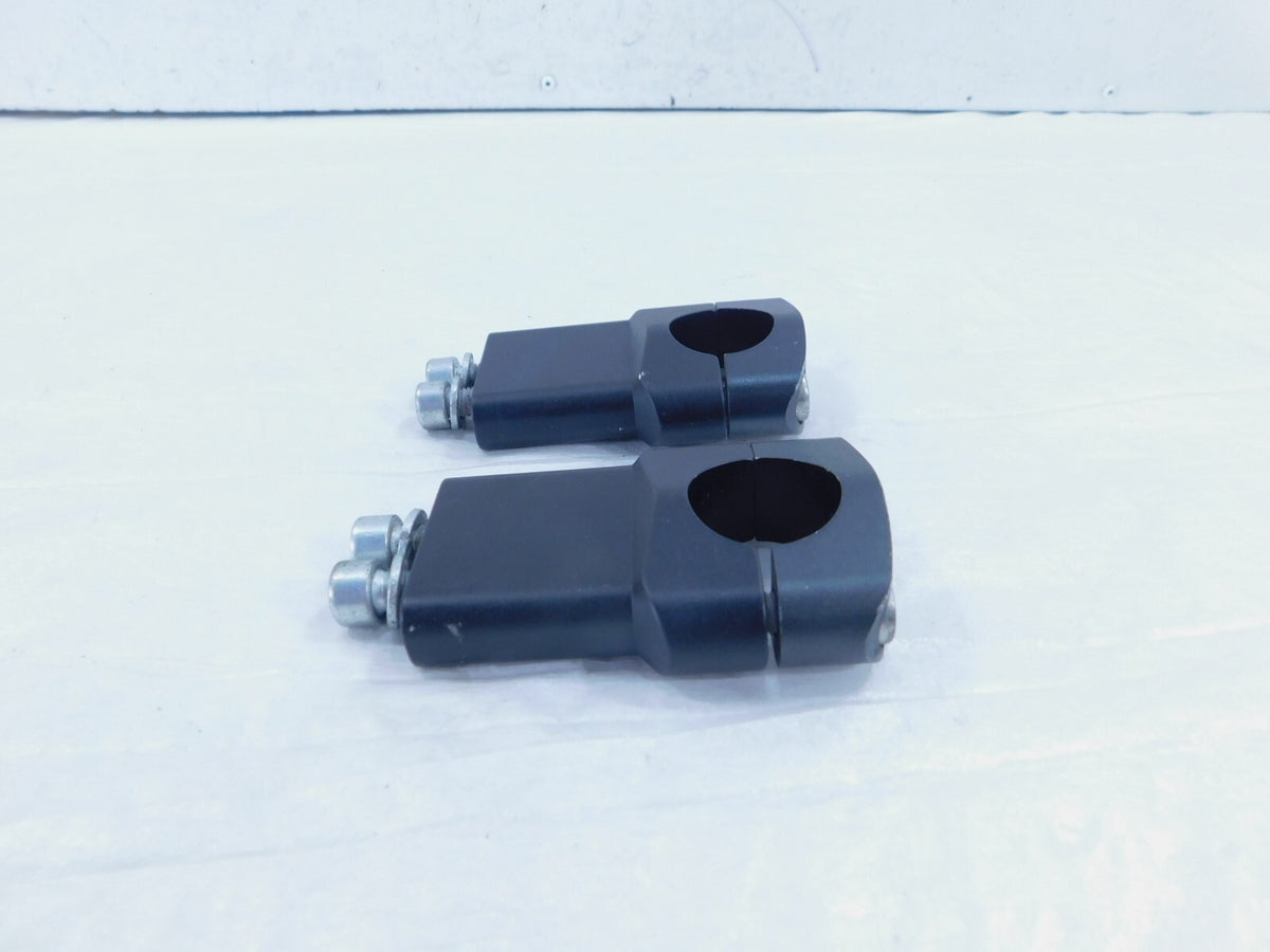 2012 Zero Motorcycle XU Black Upper/Lower Handlebar Riser Clamp Mount Brackets - C3 Cycle