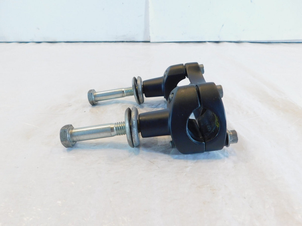 Harley Davidson Sportster 883 & 1200 & Dyna Black Handlebar Bar Riser Clamps - C3 Cycle