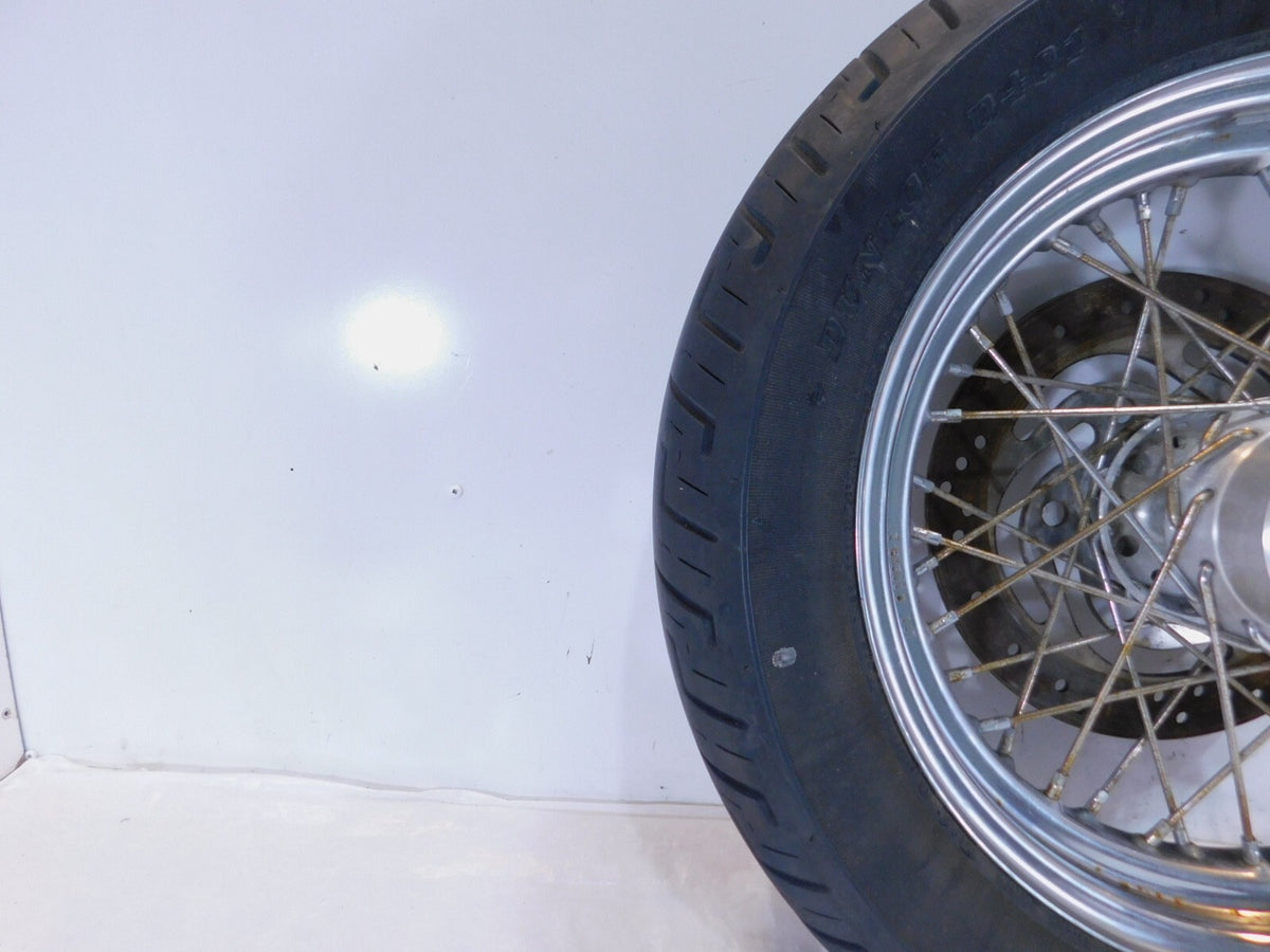 Harley Davidson Sportster 883 & 1200 Laced Rear Wheel Rim & Tire & Rotor - Bent - C3 Cycle