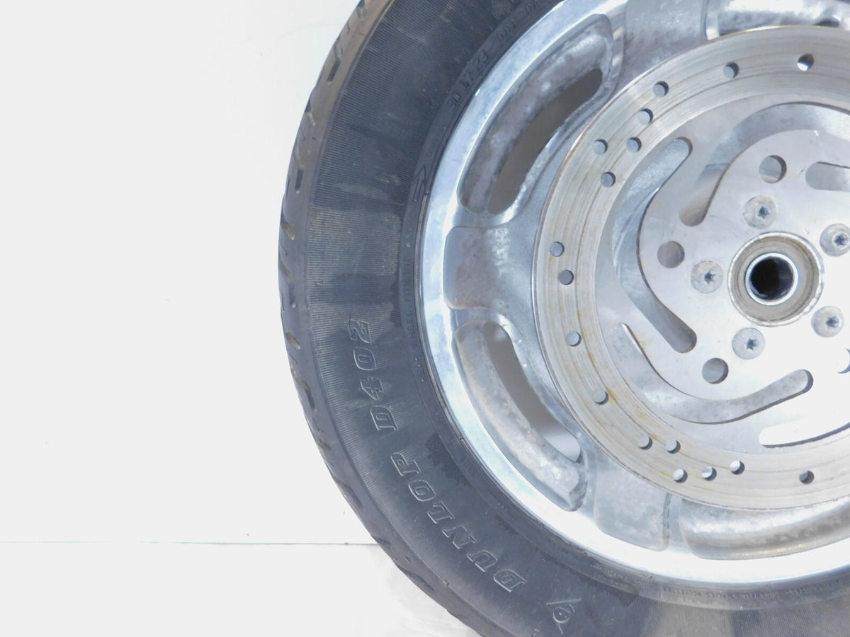 Harley Davidson Road King Electra Glide Chrome Mag Rear Wheel Rim Tire & Rotor - C3 Cycle