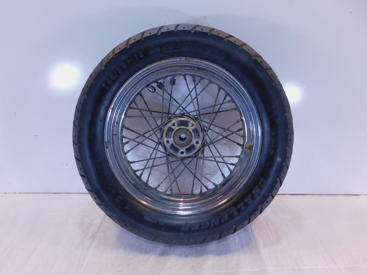 Harley Davidson Softail Heritage & Springer Black Spoked Rear Wheel Rim & Tire - C3 Cycle