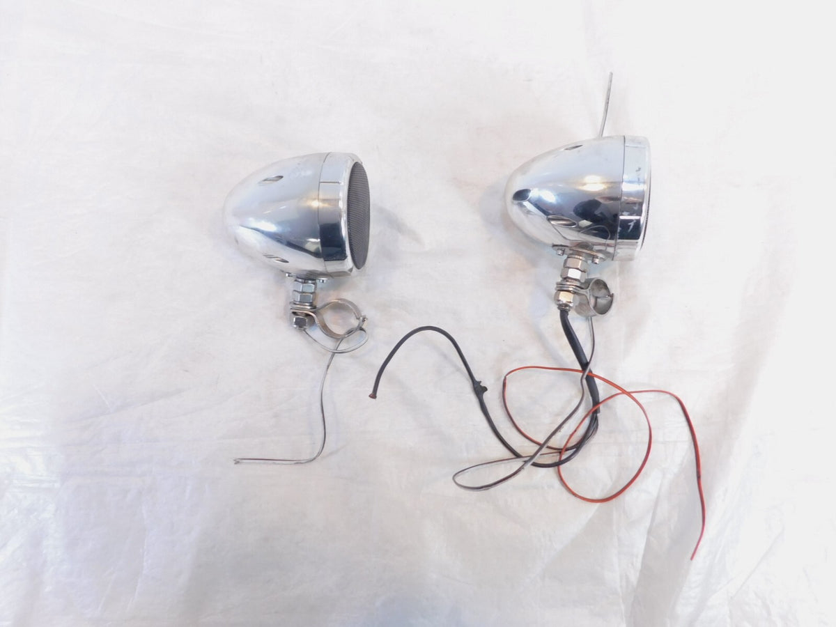 Harley Davidson Road King Softail Dyna Sportster 1" Handlebar Mounted Speakers - C3 Cycle