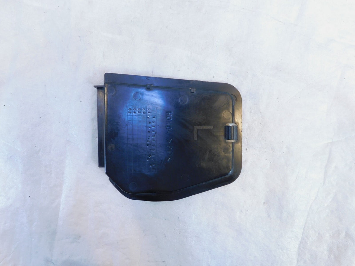 02-13 Honda FSC600 Silver Wing 600 Lower Luggage Box Left Bulb Maintenance Lid