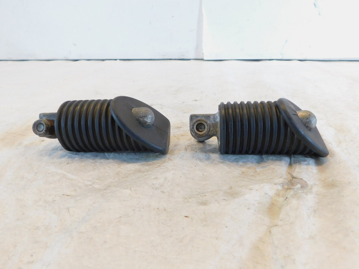 Harley Davidson FXR Dyna Sportster & Softail Black Rubber Footpegs Footrests - C3 Cycle