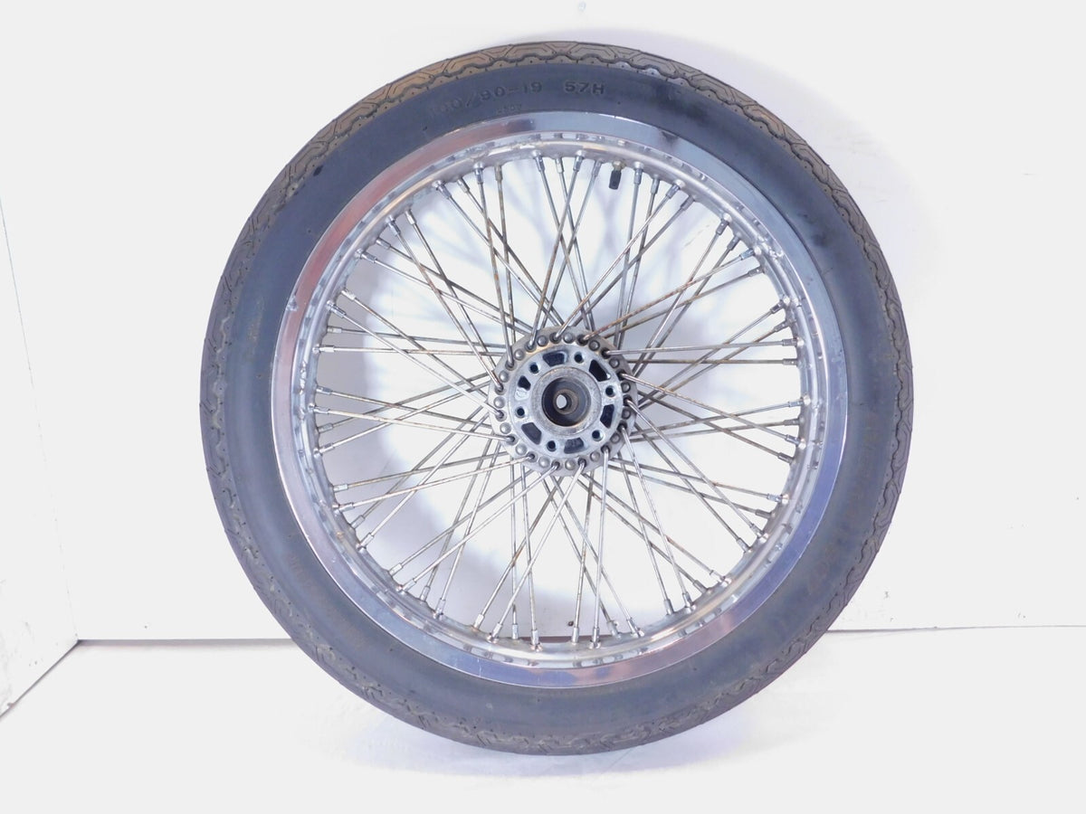 Suzuki Intruder 1400 VS1400 VS1400GLP 19" Spoked Front Wheel Rim Hub & Tire - C3 Cycle