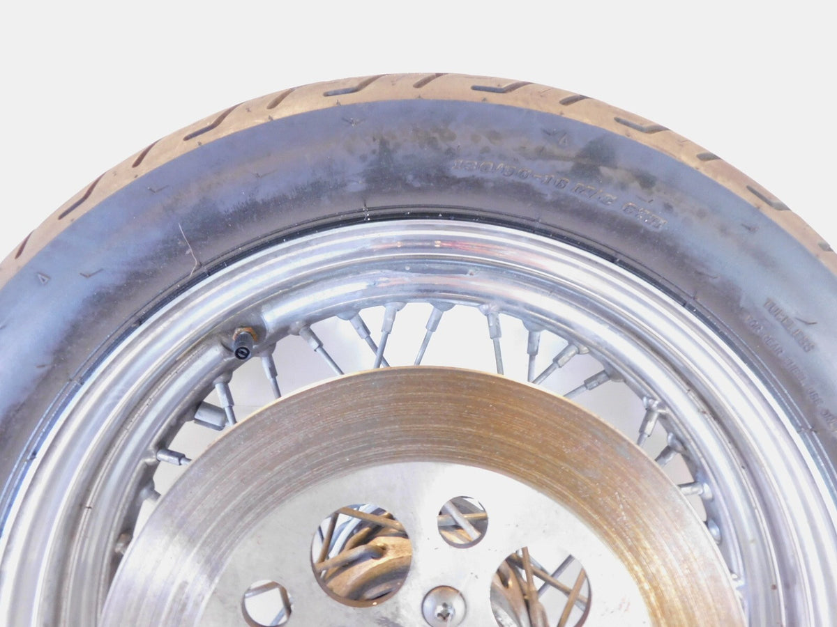 Harley Davidson Dyna Softail & Sportster 883 & 1200 Spoked Rear Wheel Rim & Tire - C3 Cycle