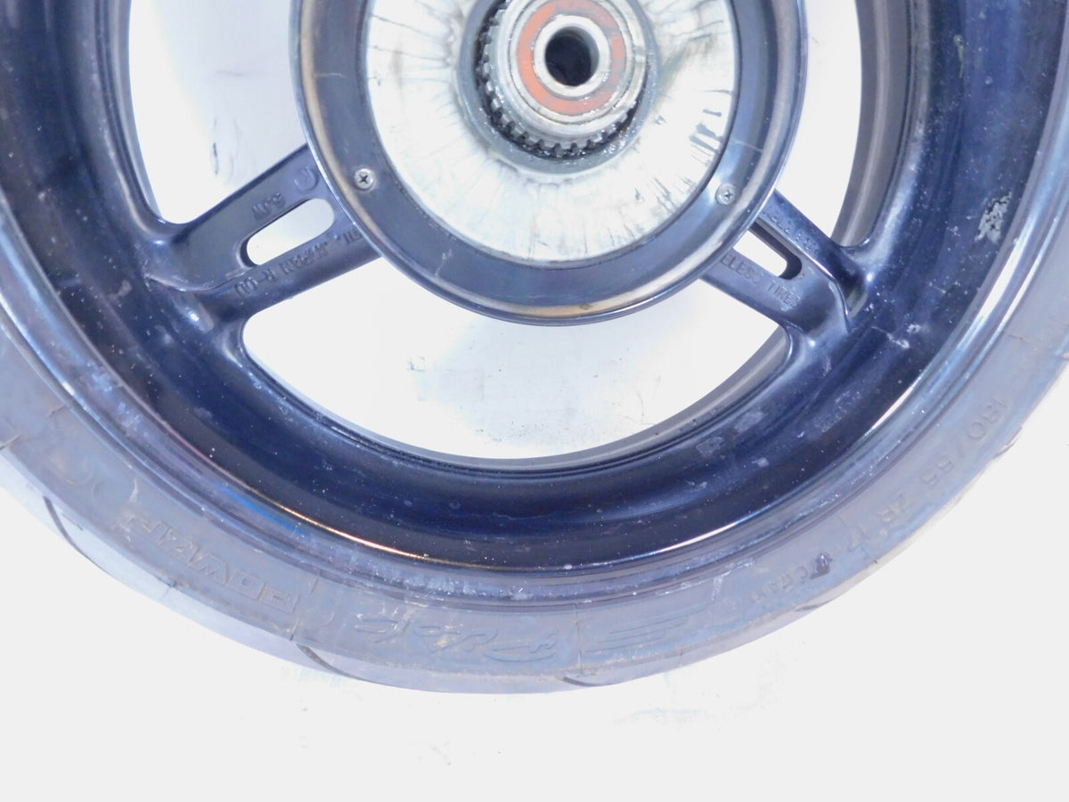 2003 2004 2005 Yamaha FJR1300 Non-ABS Black Rear Back Wheel Rim & Drive Hub - C3 Cycle