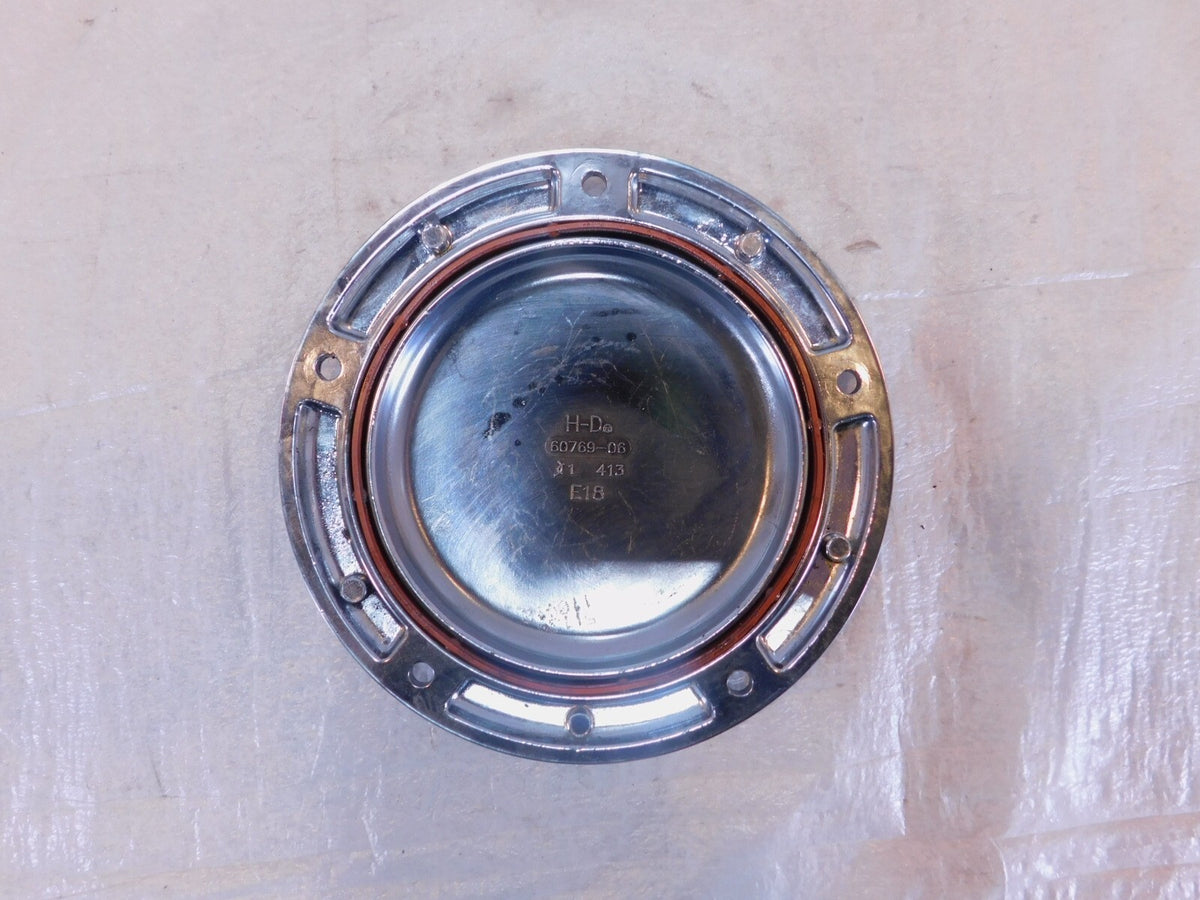 Harley Davidson Twin Cam Softail & Dyna Left Engine Chrome Derby Clutch Cover - C3 Cycle