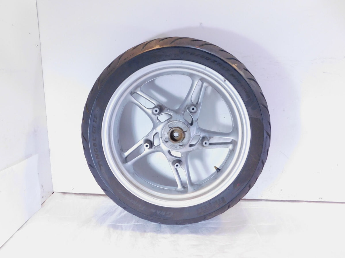 BMW R1100S R1150R R1150RS R1150RT Silver Rear Wheel Rim w/ Tire 5x17" - Bent - C3 Cycle