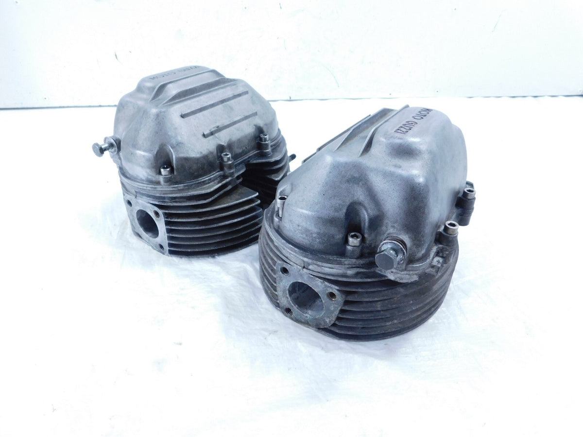 1976 76 Moto Guzzi Convert I V1000 Left/Right Cylinder Heads w/ Valves & Covers - C3 Cycle